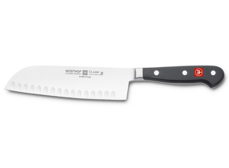 Wusthof Classic Santoku Knife with hollow edge 17cm