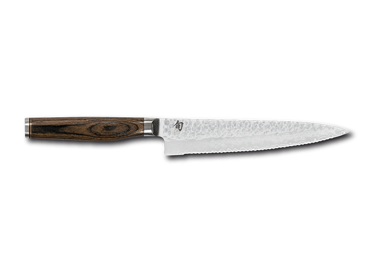 KAI Shun Premier Tim M&auml;lzer Utility Knife 16.5cm damascus blade with serrated edge