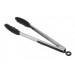 Kitchen tongs with black silicone ends and slip-free grip - 30cm
