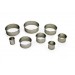 Fischer 8-piece Professional Round Plain Cookie Cutter Set - stainless steel