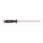 FISCHER Household Sharpening Steel oval rod 25cm - black handle