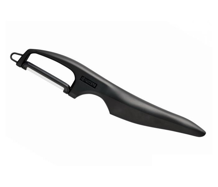 Kyocera CWP-17BK Ceramic Wide Vegetable Peeler – Black, Stainless Steel Handle, Sharp & Durable