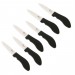 Pradel Excellence 6-piece Ceramic Table Knife Set - black handle