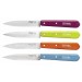 Opinel n°112 Set of 4 Paring Knives 10cm with colourful handles