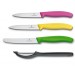 Victorinox SwissClassic 3-piece Knife Set and 1 peeler - Multicoloured handles