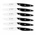 Au Nain Brasserie Universal Knife Block with 6 steak knives - black handles