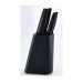 Couleur Cuisine 5-piece Knife Block Set - non-stick black coating
