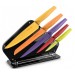 Couleur Cuisine Knife 5-piece Knife Block Set with multicolour blades and handles
