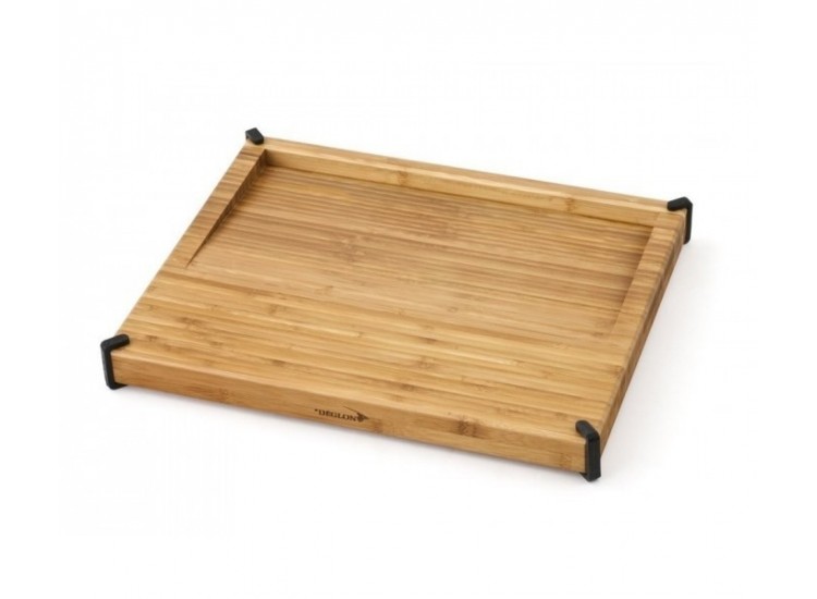 DEGLON Bamboo Cutting Board with inclined surface for cooking juices