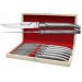 Laguiole Bougna 6-piece Table Knife Set in Wooden Gift Box
