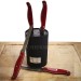 Au Nain Bistronome Universal Block with 4 Steak Knives - red handles