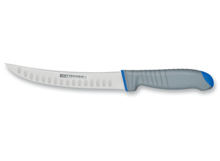 Fischer Sandvik Butcher Knife with hollow edge blade 20cm - ultra ergonomic handle