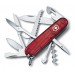 Victorinox Swiss Army Huntsman Knife 15 functions - red transparent