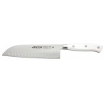 Arcos Riviera White Santoku Knife 18 cm - hollow edge blade
