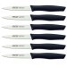 Arcos Nova 6-piece Paring Knife Set 10cm with black polypropylene handles