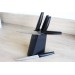 Couleur Cuisine 5-piece Knife Block Set - non-stick black coating