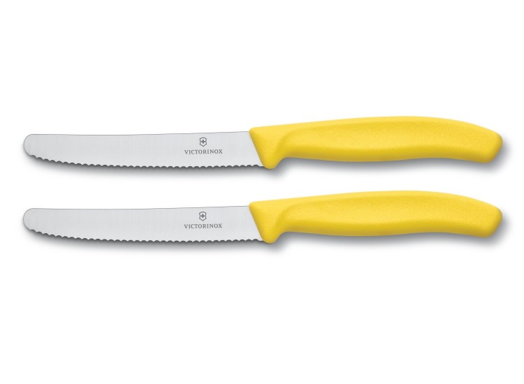 Victorinox SwissClassic 2-piece Yellow Table Knife Set