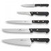 SABATIER 5-piece Kitchen Knife Bag - stainless steel blades and POM handles