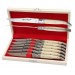 Laguiole Bougna 6-piece Table Knife Set - Buffalo bone handles