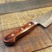 Jikko Mahogany Tsuchime Japanese Nakiri Knife 16cm damascus steel blade