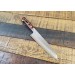 Jikko Mahogany Tsuchime Japanese Santoku Knife 18cm damascus steel blade