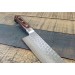 Jikko Mahogany Tsuchime Japanese Santoku Knife 18cm damascus steel blade