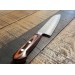 Jikko Mahogany Tsuchime Japanese Santoku Knife 18cm damascus steel blade