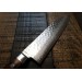 Jikko Mahogany Tsuchime Japanese Santoku Knife 18cm damascus steel blade