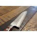 Jikko Mahogany Tsuchime Japanese Santoku Knife 18cm damascus steel blade