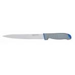 Fischer Sandvik Skinning Knife 20cm blue handle with grey elastomer