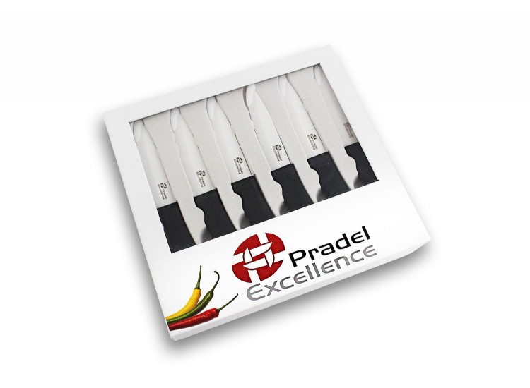 Pradel Excellence 6-piece Table Ceramic Knife Set - black handle