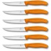 Victorinox SwissClassic 6-piece Serrated Steak Knife Set - orange handles