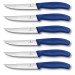 Victorinox SwissClassic 6-piece Serrated Steak Knife Set - blue handles