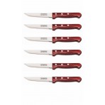 Tramontina steak knife 13cm with red handles