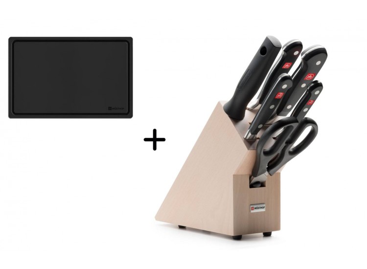 Wusthof Classic 6-piece Knife Block Set + cutting board