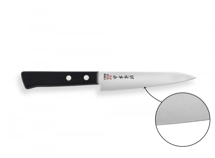 Kanetsugu Rev 21 Utility Knife micro-serrated blade 13cm