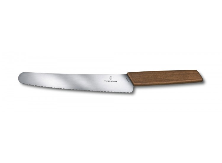 Victorinox Swiss Modern Bread Knife 22cm walnut wood handle
