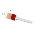 Pastry brush with natural silk bristles and plastic handle