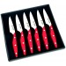 Au Nain Brasserie 6-piece Steak Knife Set – riveted red handles