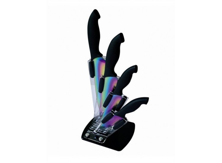 Pradel Excellence Knife Block with 4 Titanium Coated Knives