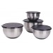 BergHOFF Essentials Set of 4 Stainless Steel Bowls with non-slip base