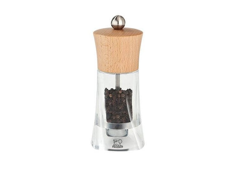 Peugeot Oleron Pepper Mill 14cm - Acrylic and Beech wood