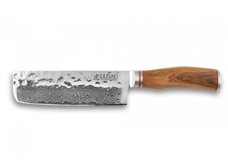 Wusaki Damas VG10 Nakiri Knife 17cm olive wood handle