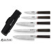 Wusaki Ebony VG10 Set with 5 kitchen knives + 1 roll bag