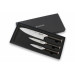 Wusaki Ebony AUS8 3-piece Set with Chef knife + Utility knife + Paring knife