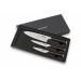 Wusaki Ebony AUS8 3-piece Set with Santoku knife + Utility knife + Paring knife