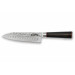Wusaki Ebony AUS8 Santoku Knife scalloped blafe 17cm ebony handle