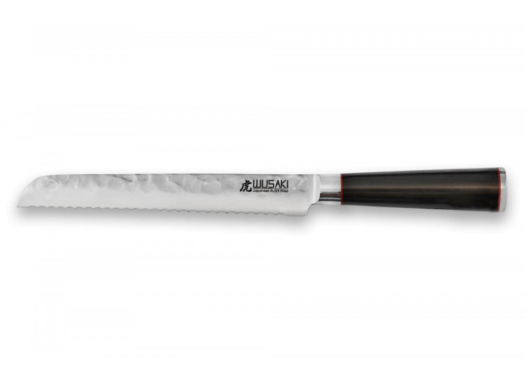 Wusaki Ebony AUS8 Bread Knife 20cm ebony handle