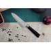 Wusaki Ebony AUS8 Santoku Knife scalloped blade 17cm ebony handle