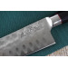 Wusaki Ebony AUS8 Santoku Knife scalloped blade 17cm ebony handle